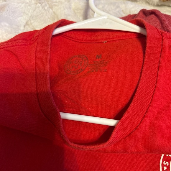 Puppie Love Red Short Sleeve Tee - Firefighter Dog Graphic - Picture 2 of 3